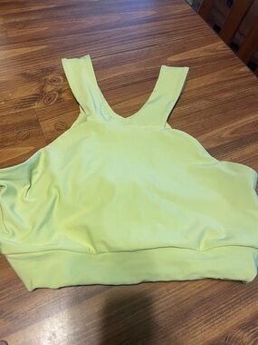 Becco Women's Lime Green Tank Crop Top
